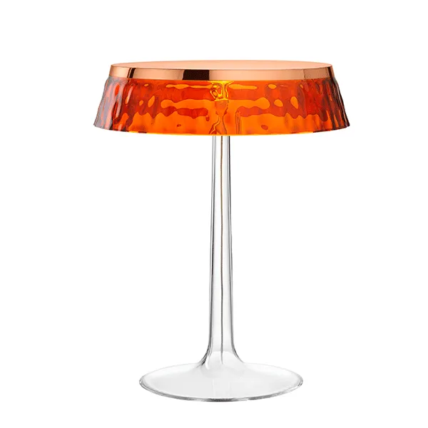 Flos Bon Jour Bordslampa Kopparkropp och Bärnstensskärm