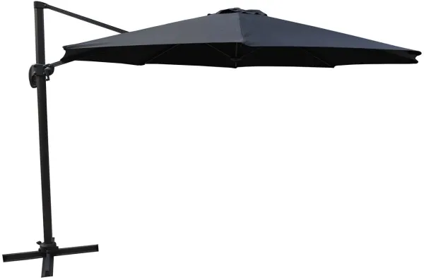 VENTURE DESIGN Leeds parasoll med tilt, 3,5 m - svart tyg och aluminium