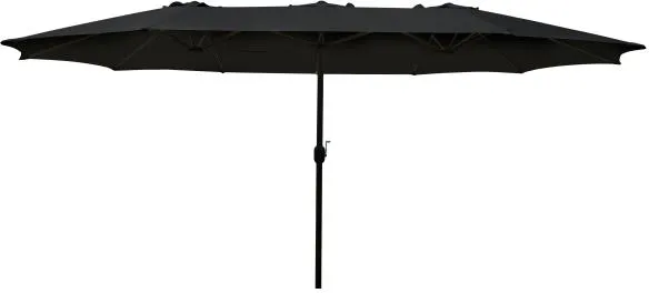 Twin parasoll svart 270x460cm