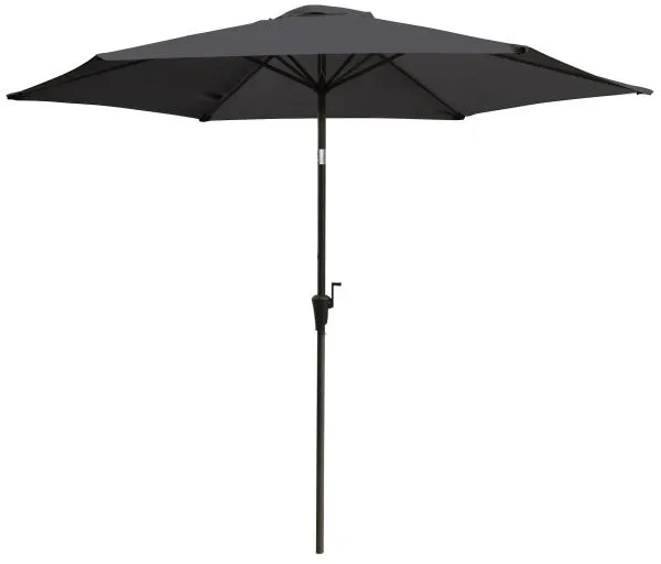 Crank parasoll med lutning mörkgrå 300cm